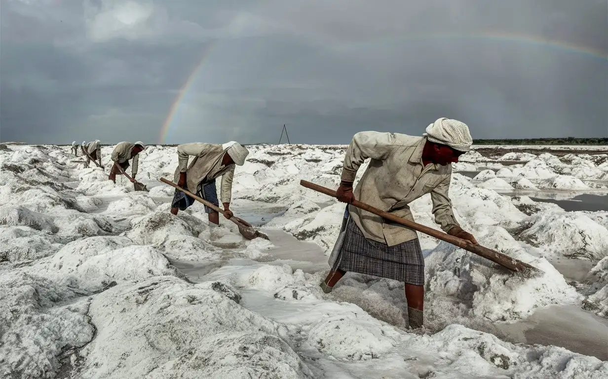 Scenic-Salt-Mining-Landscape-Workers-Harvesting-Mineral-Crystals