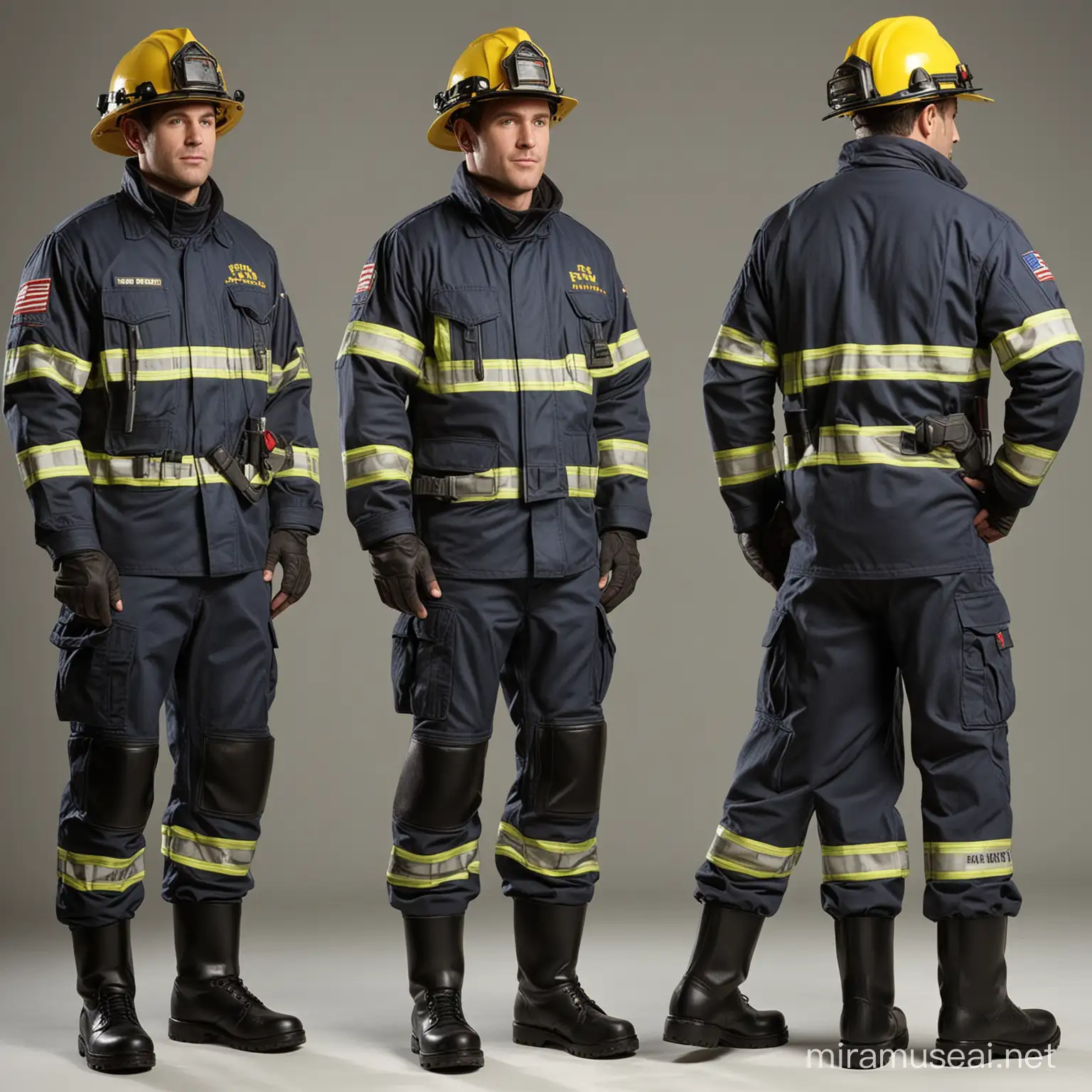 Professional Firefighter Uniforms Safety Durability and Readiness in Action