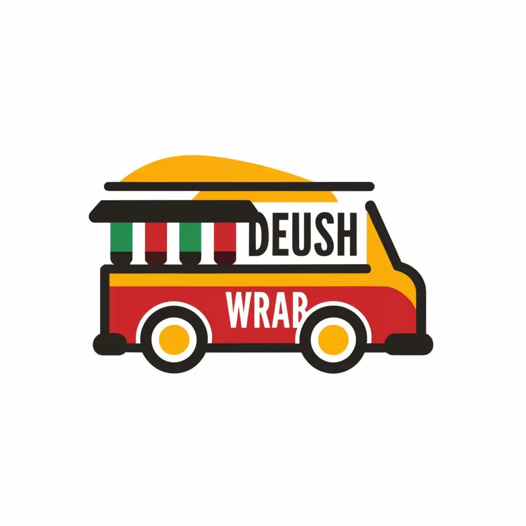 a logo design,with the text "Deutsch Wrap", main symbol:Food truck,Moderate,clear background