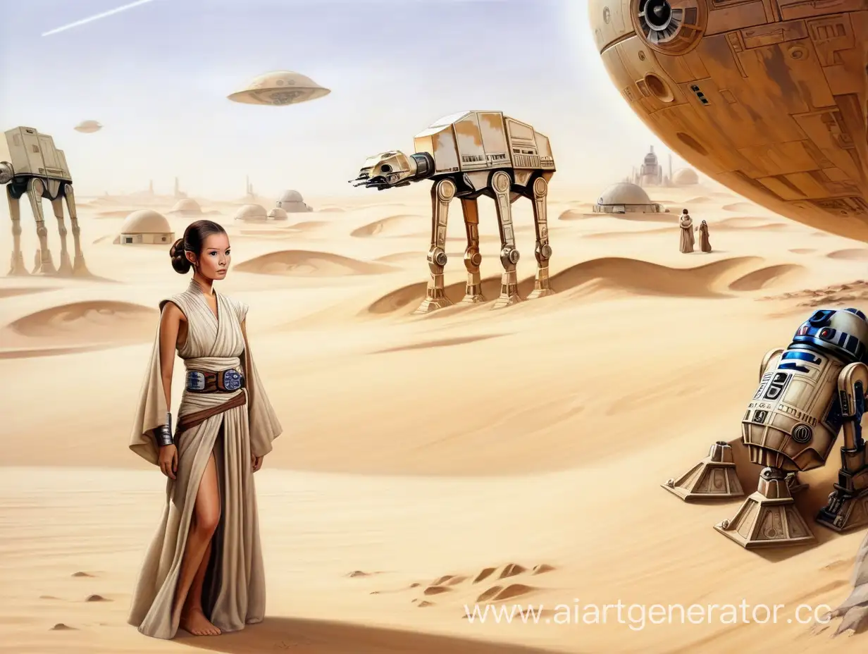 Asian-Woman-Travels-Through-Tatooine-in-Star-Wars-Universe