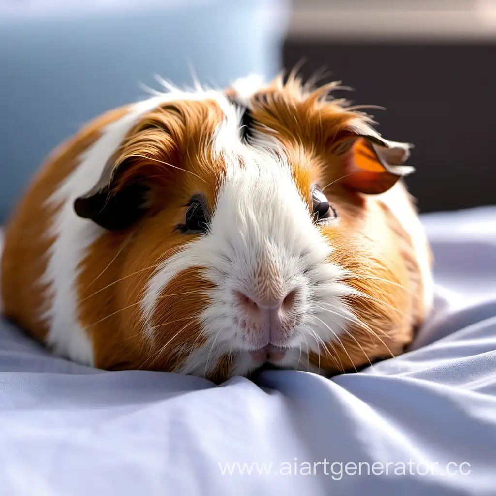 Adorable-Sleeping-Guinea-Pig-on-Cozy-Bed