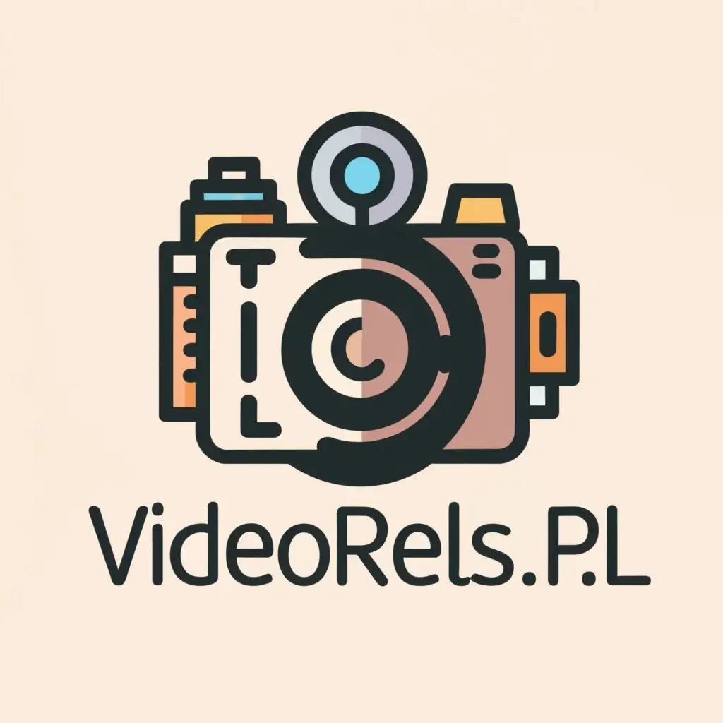 logo, CAMERA, with the text "VIDEOREELS.PL", typography
