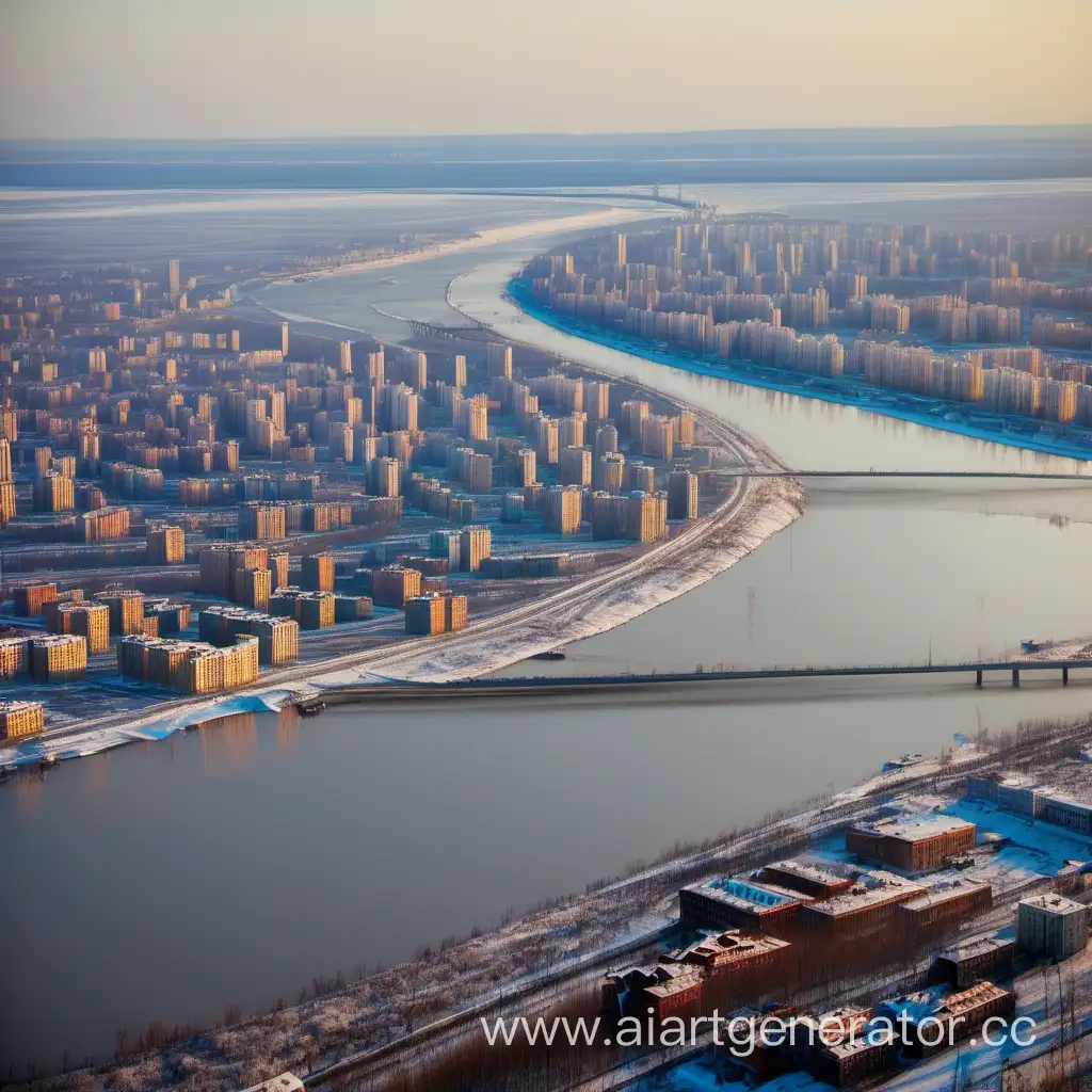 Blagoveshchensk in 3000 and China visible across the river