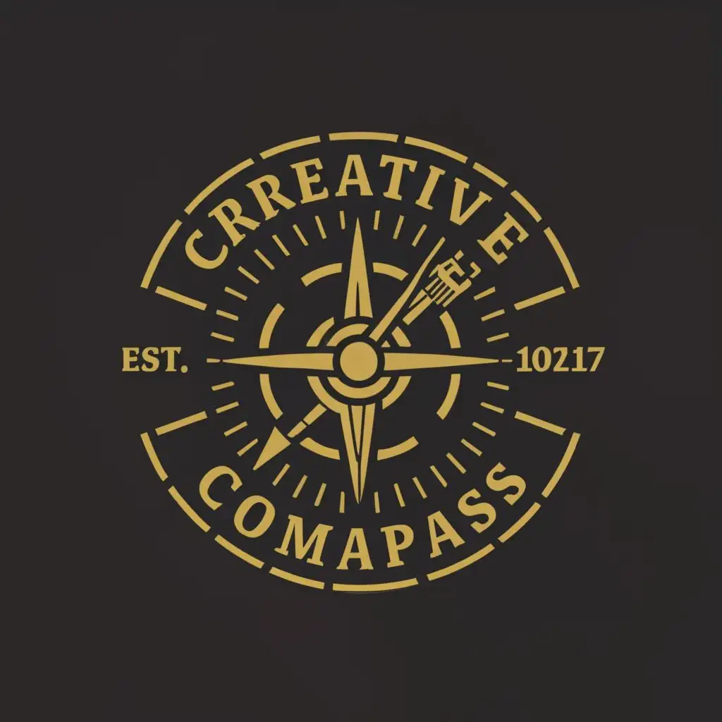 a logo design,with the text "Creative Compass", main symbol:Creative Compass,Moderate,clear background