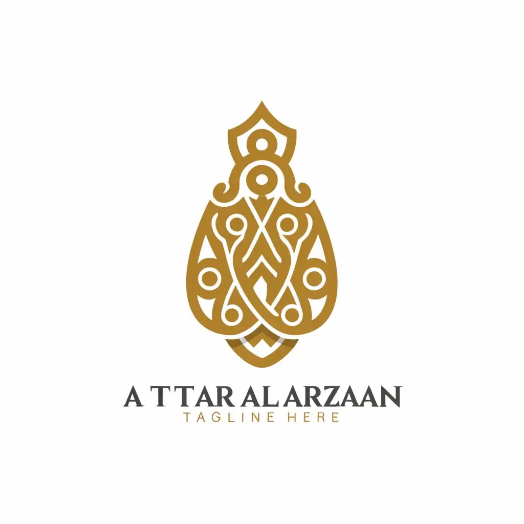 a logo design,with the text "ATTAR AL ARZAAN", main symbol:Attar perfume,Moderate,clear background