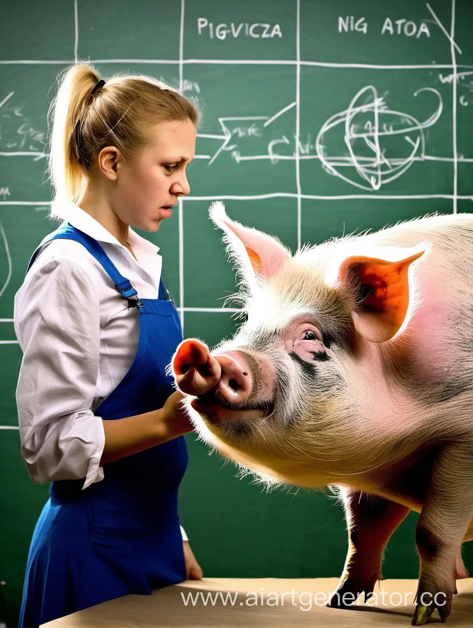 свинья лариса борисовна ругает свинью вову за невыполненное домашнее задание по физике