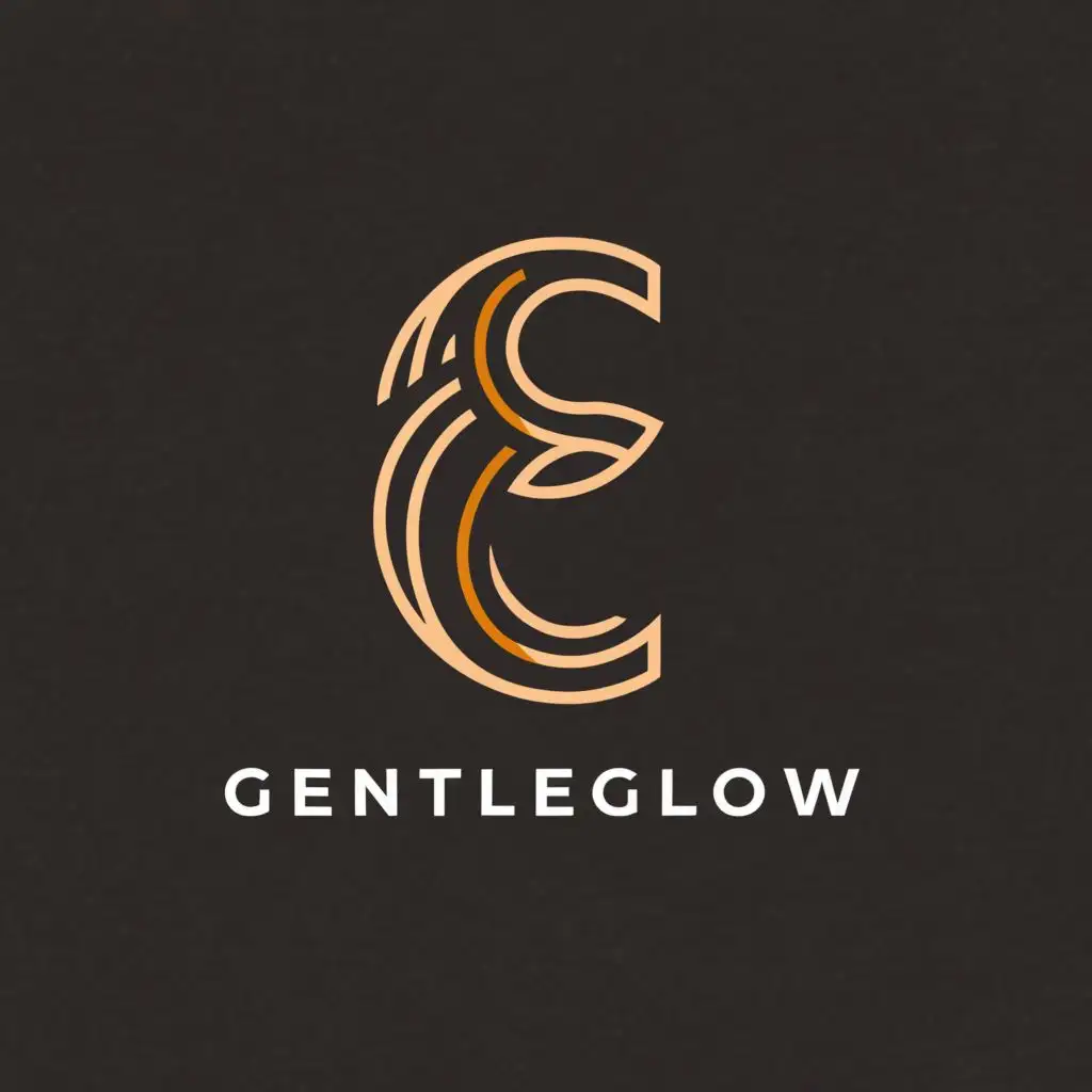 a logo design,with the text "GentleGlow", main symbol:G G,Minimalistic,clear background