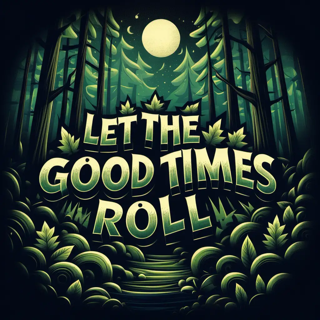 Groovy Typography Let the Good Times Roll in the Enchanted Forest