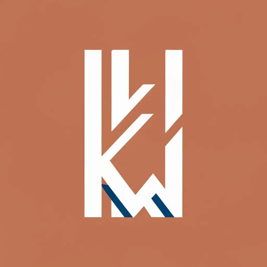logo, KW, with the text "KARTIKI WALUNJKAR", typography, be used in Construction industry