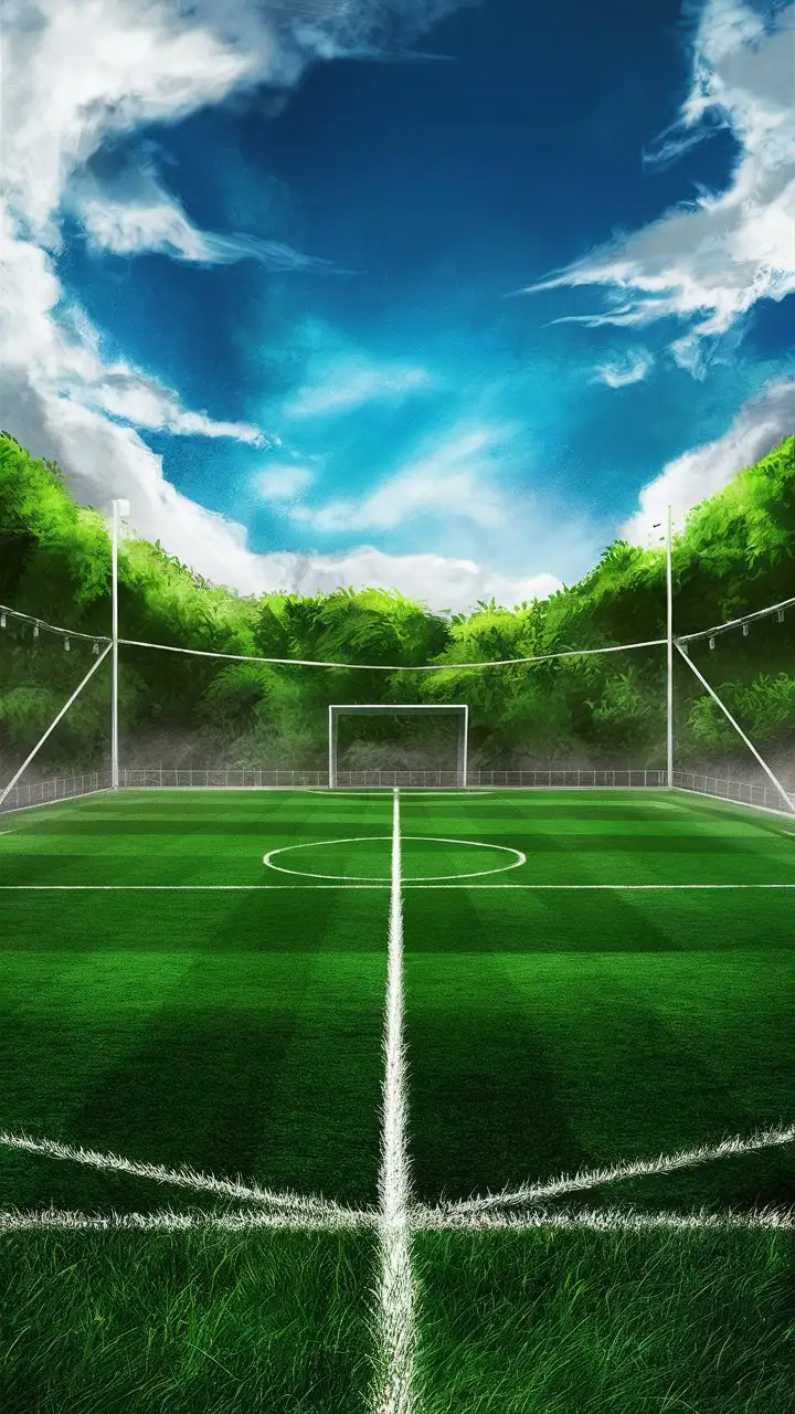 Ilustração do gramado de um campo de futebol