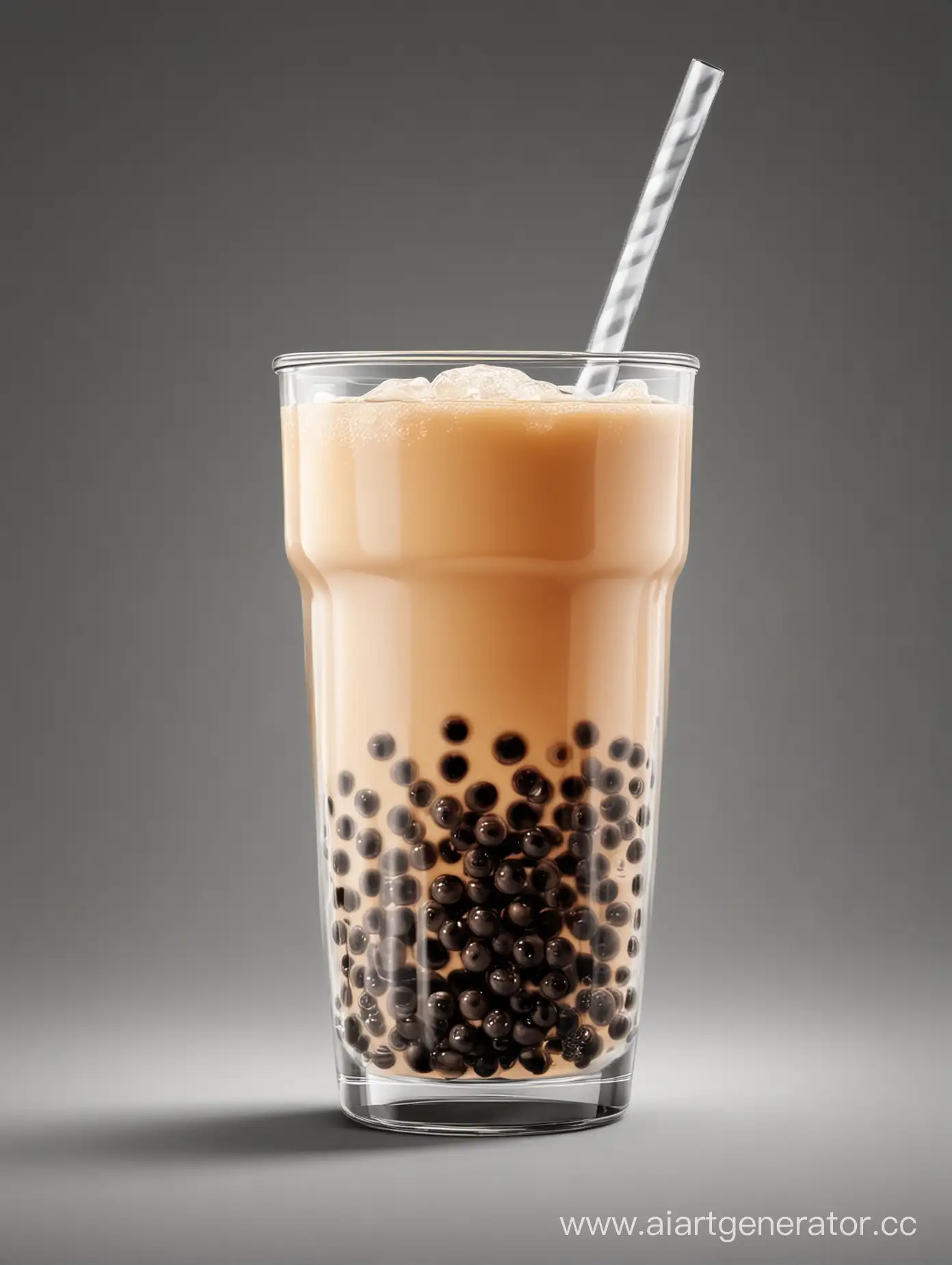 Realistic-Bubble-Tea-Glass-on-Monotone-Background