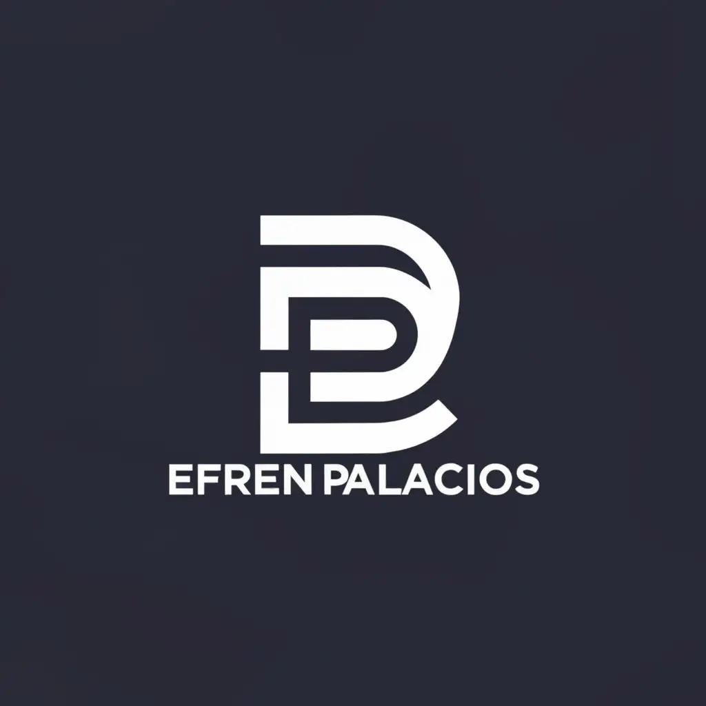 a logo design,with the text "Efren Palacios", main symbol:E.P.,Moderate,be used in Internet industry,clear background