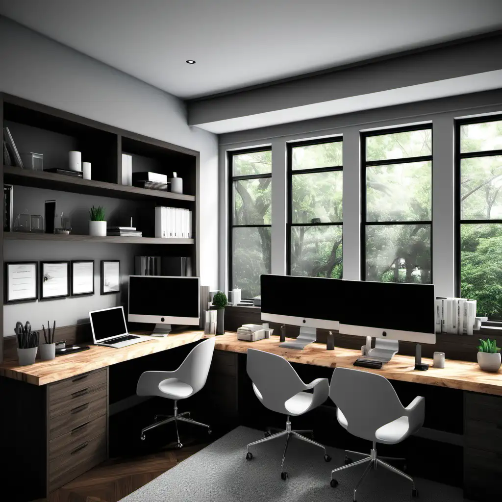 Turn a house into an office with 6 working stations