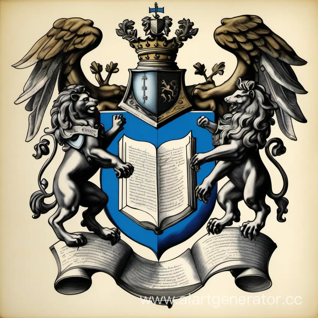Heraldic-Coat-of-Arms-with-Open-Book-Globe-and-Tree-for-Profile-Class