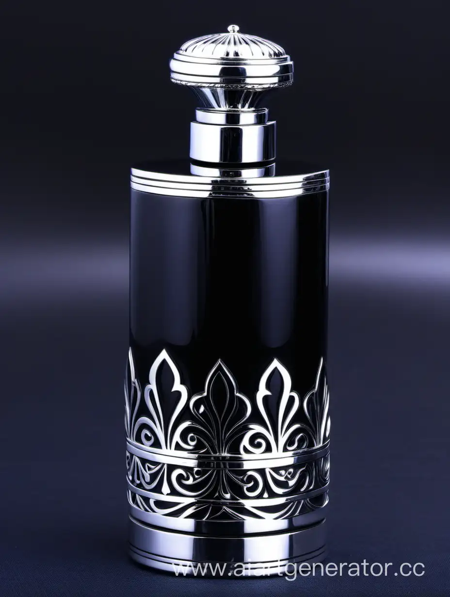 Luxurious-Zamac-Perfume-Bottle-with-Stylish-Silver-Lines-Cap
