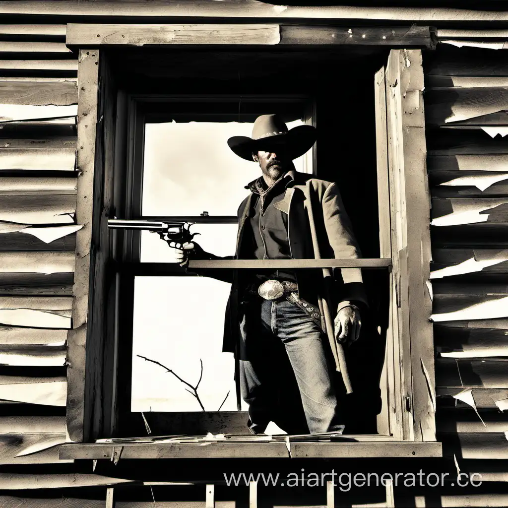 Cowboy-with-Revolver-by-Broken-Window