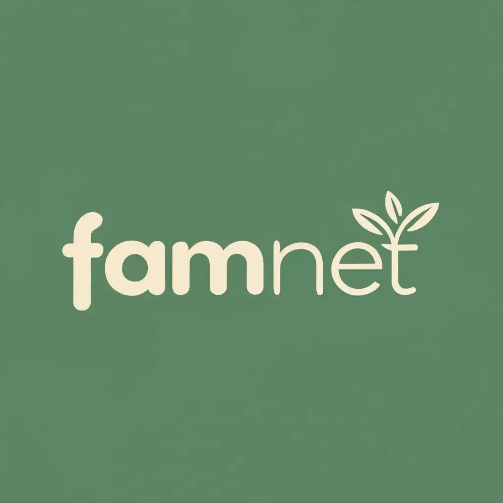 logo, branches, with the text "FamNET", typography, be used in Home Family industry
