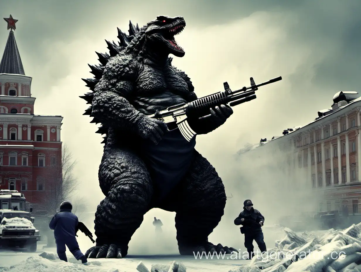 Russian-Godzilla-Wearing-Ushanka-and-Holding-a-Gun