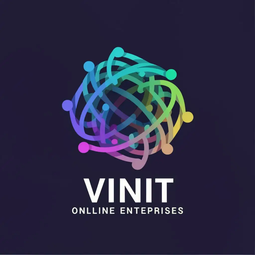 a logo design,with the text "Vinit Online interprises", main symbol:internet related things,complex,be used in Technology industry,clear background