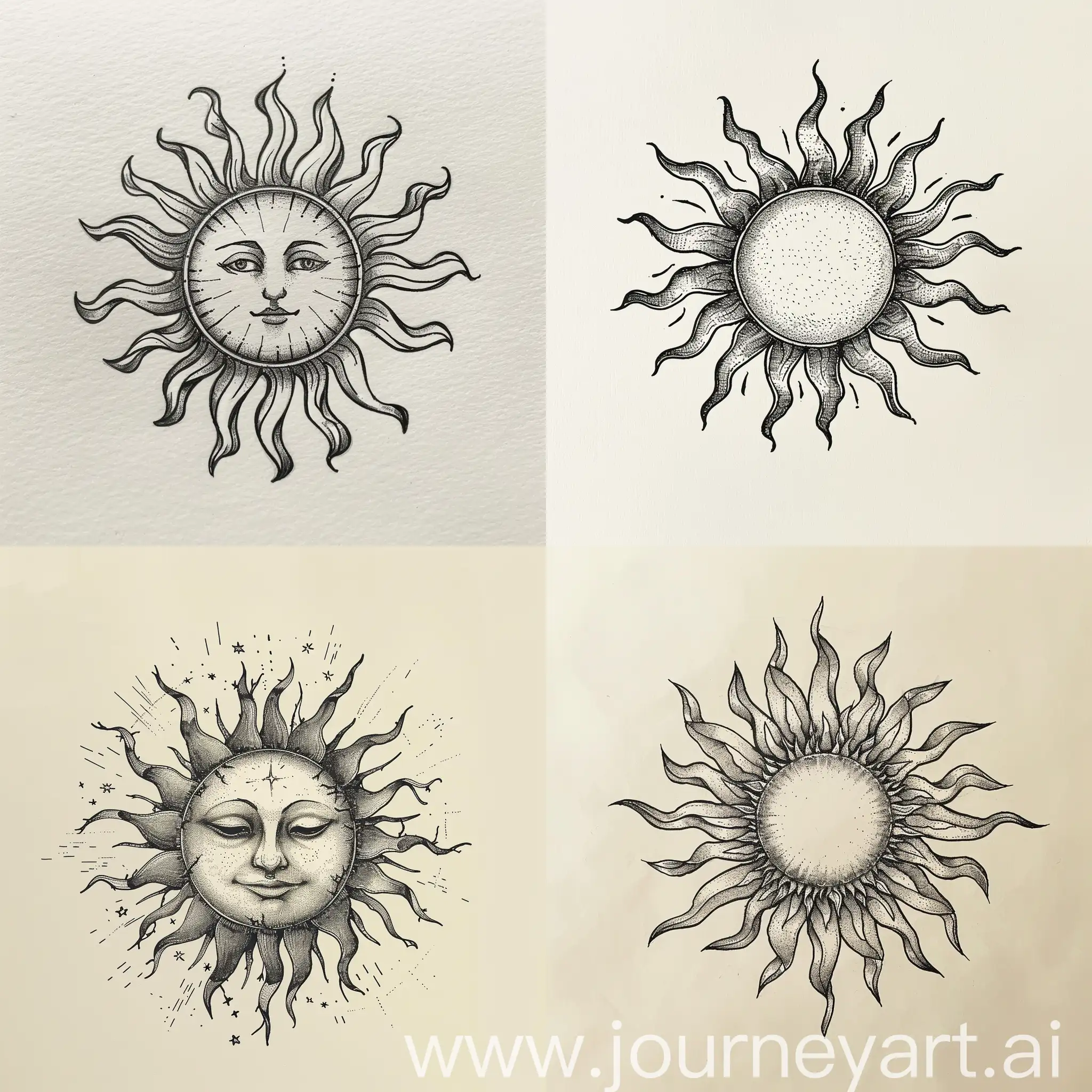 Minimalist-Sun-Illustration-with-Intricate-Details