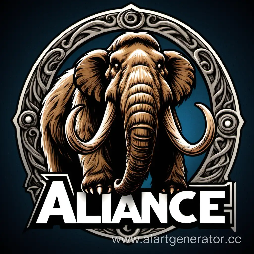 Логотип альянса с изображением мамонта и надписью "O T P"