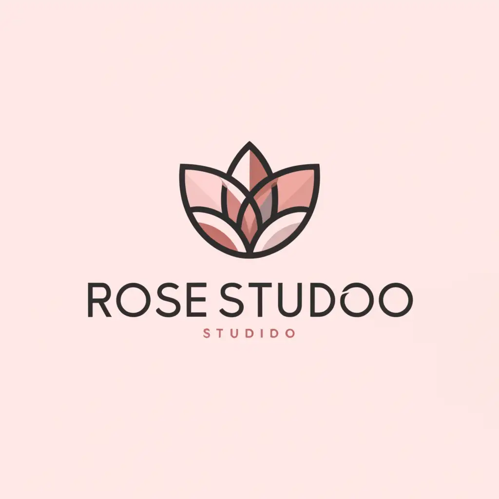 a logo design,with the text "RoseStudio", main symbol:rose,Moderate,be used in Internet industry,clear background