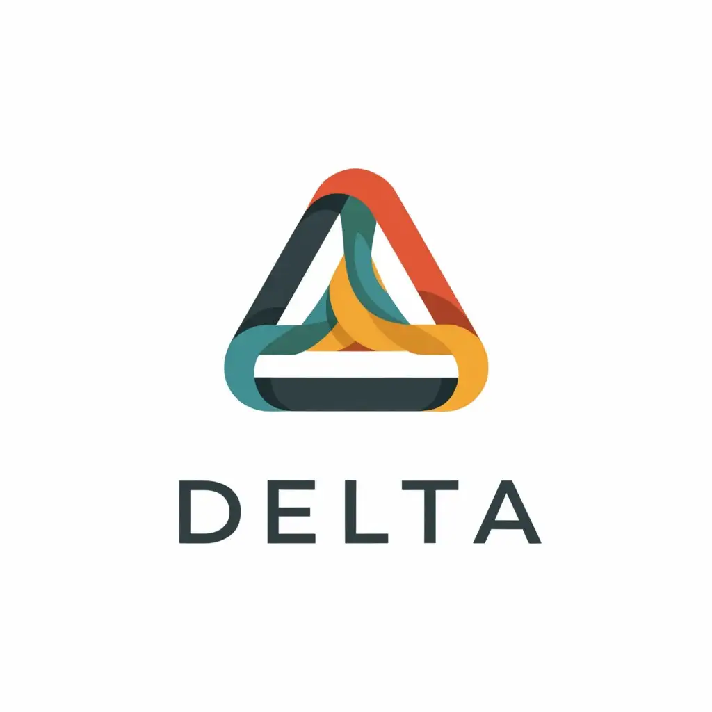 a logo design,with the text "Delta", main symbol:three creative triangles,complex,be used in Education industry,clear background