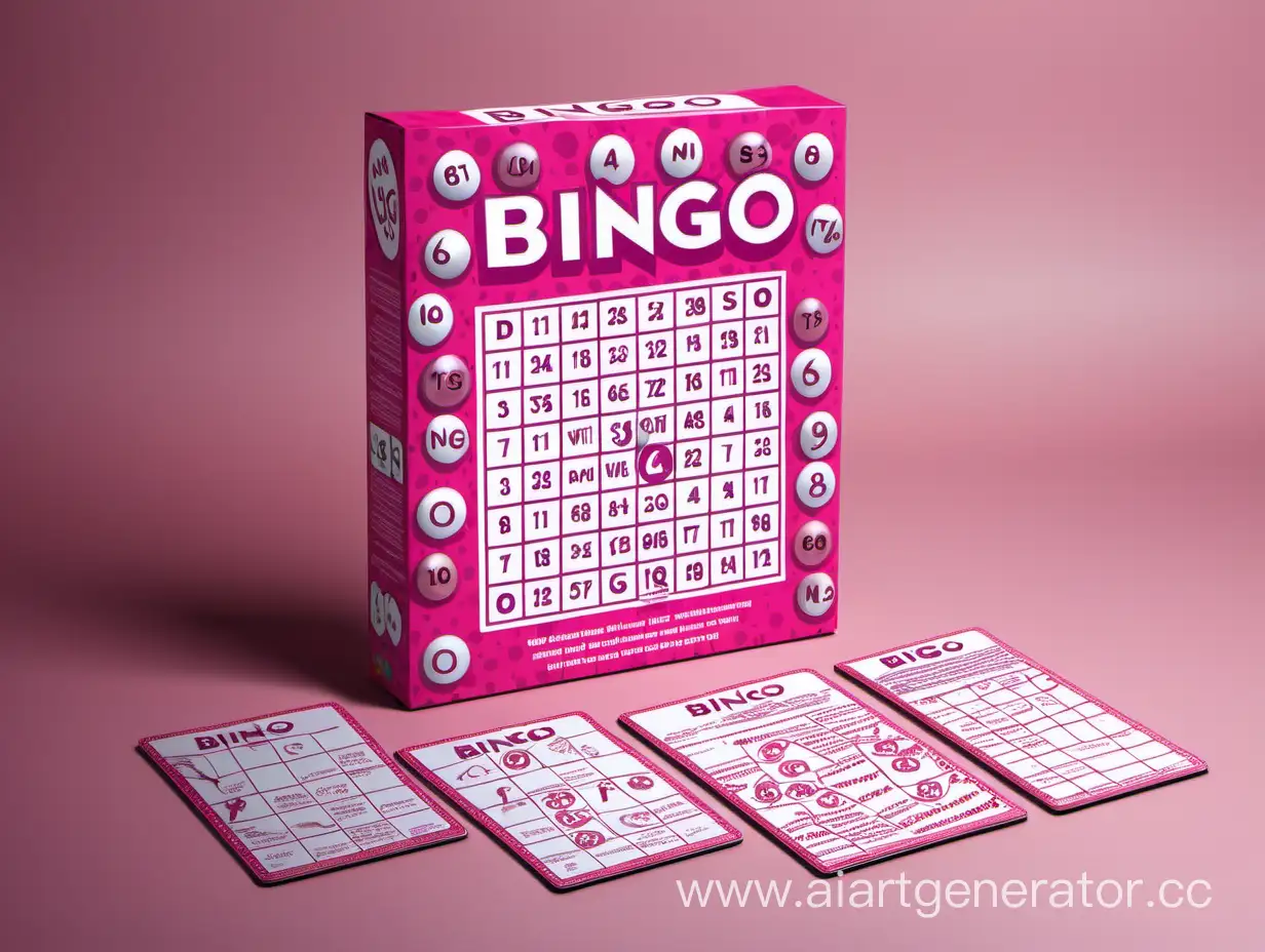 Childhood-Trauma-Bingo-Board-Game-with-Pink-Components
