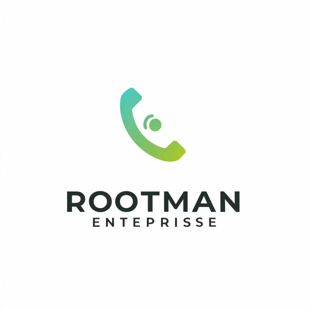 a logo design,with the text "Rootman Enterprise", main symbol:phone,Moderate,clear background