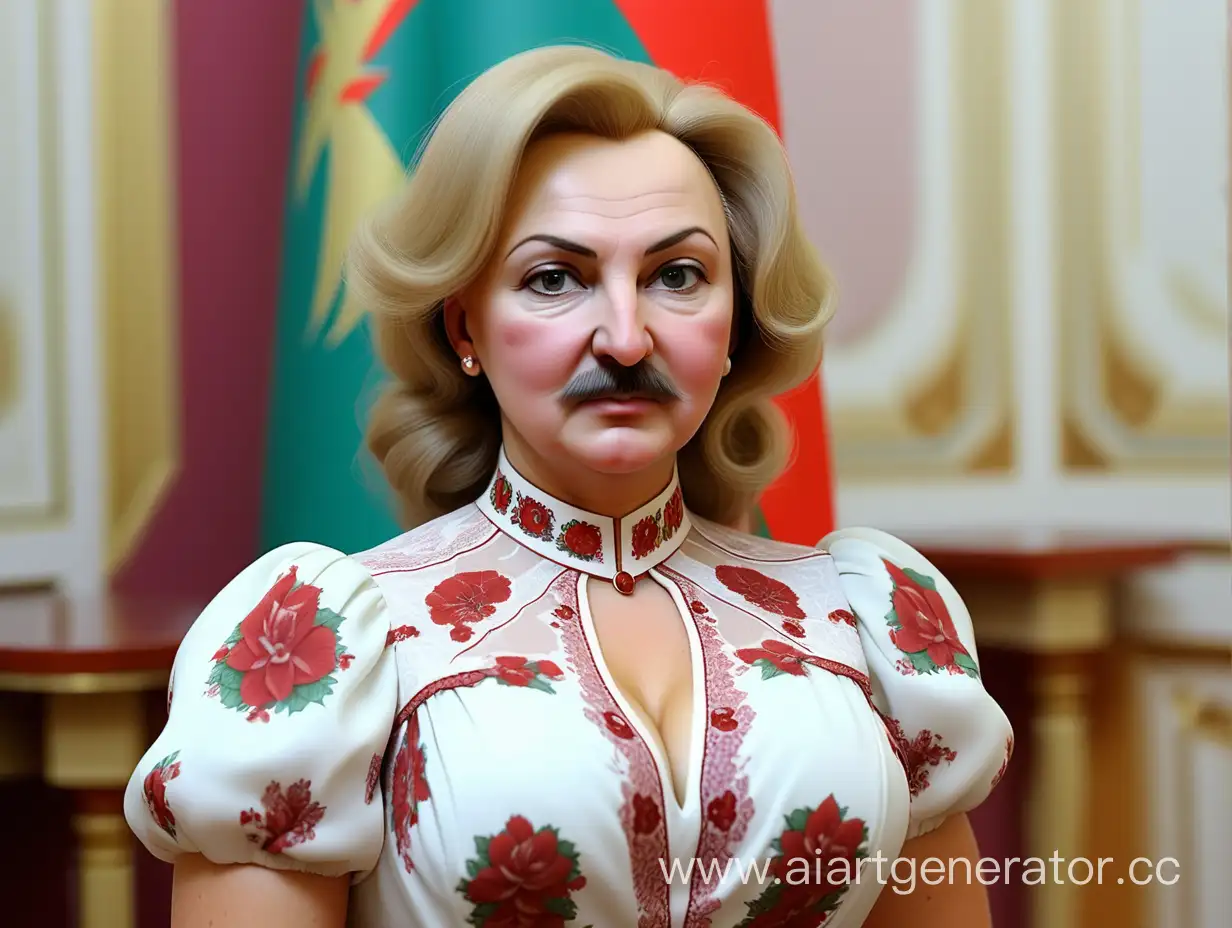 Belarusian-President-Lukashenko-in-Elegant-Evening-Dress