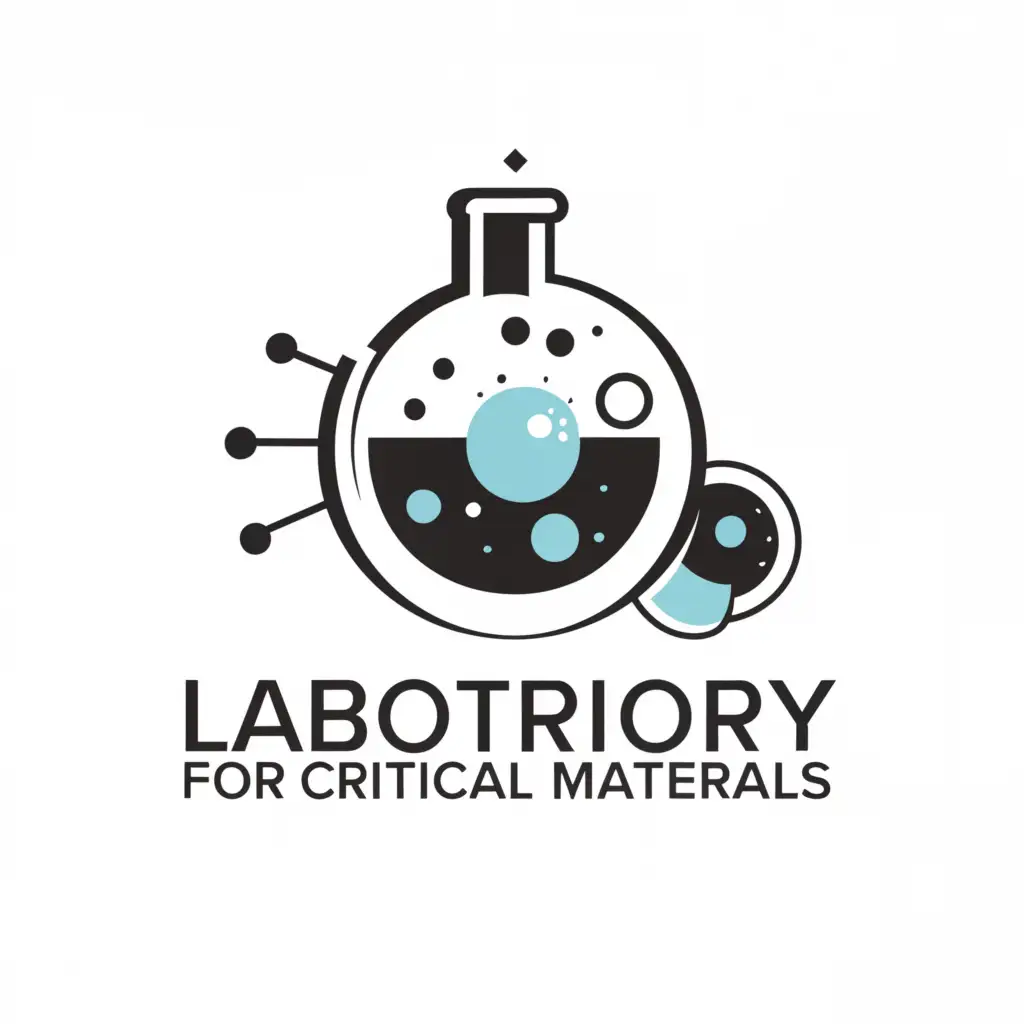 a logo design,with the text "Laboratory for Critical Raw Materials", main symbol:magnets laboratory,Minimalistic,clear background