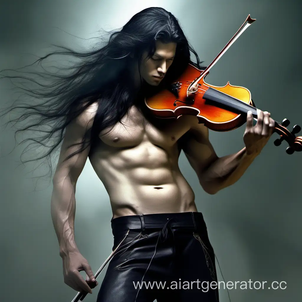Fantasy-Violinist-with-Flowing-Black-Hair-in-Pants