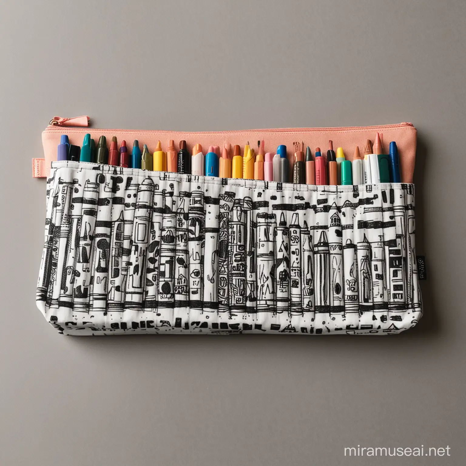 Colorful Array Giant Pencil Case Overflowing with Markers