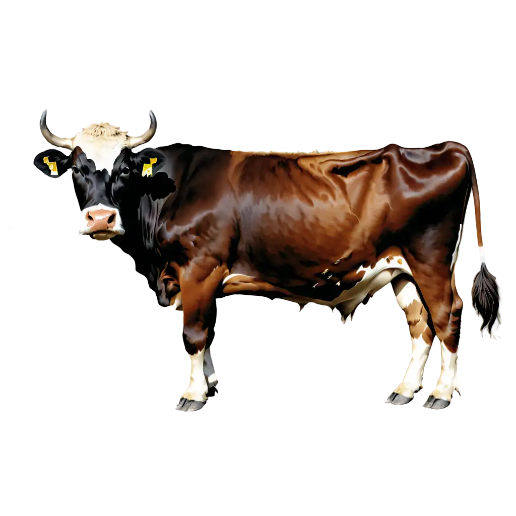 Stunning-Cow-PNG-Exquisite-Illustration-of-a-Majestic-Bovine-Beauty