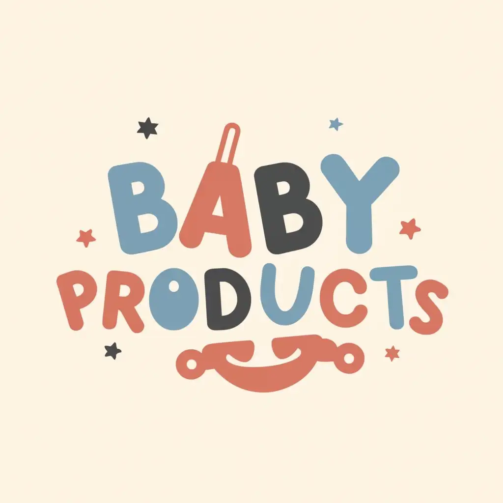 a logo design,with the text "Baby products", main symbol:Products for baby,Moderate,clear background