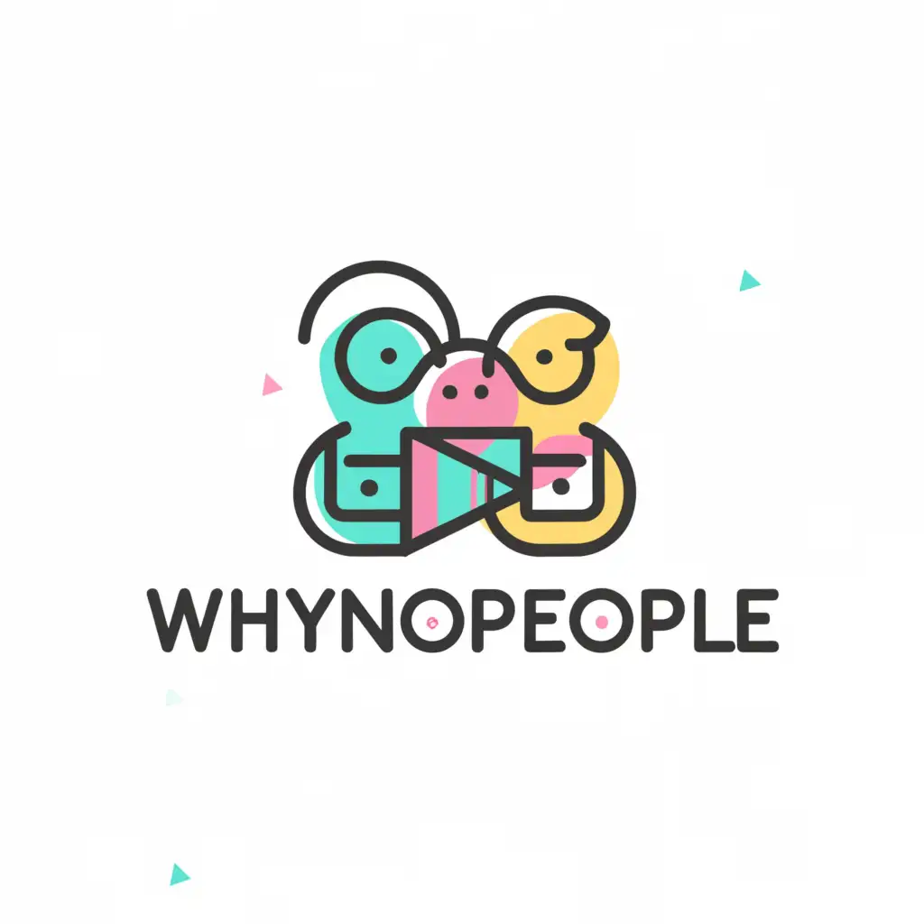 a logo design,with the text "whynopeople", main symbol:boys and girls Live chat video show,Moderate,clear background