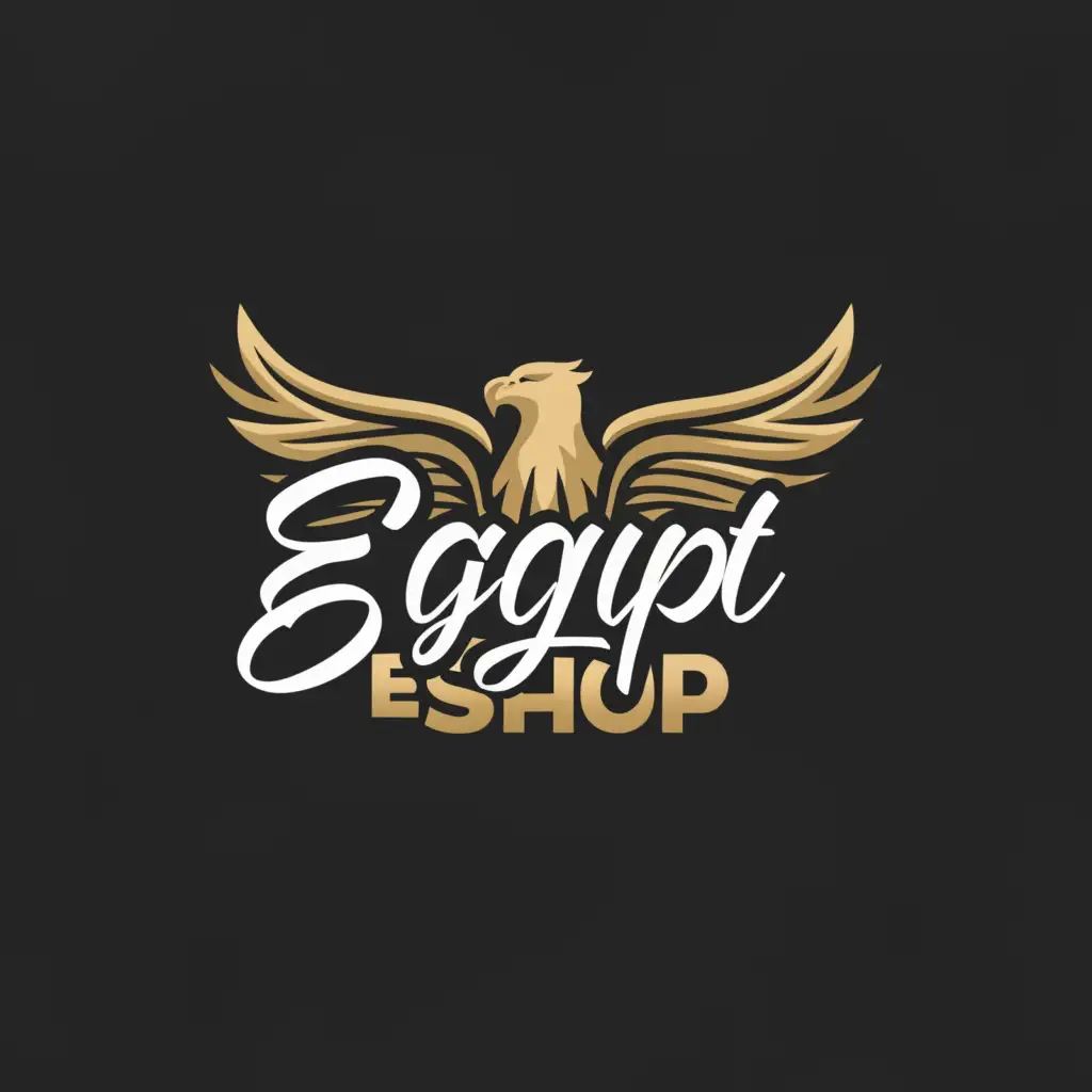a logo design,with the text "Egypt Eshop", main symbol:eagle,Moderate,be used in Retail industry,clear background