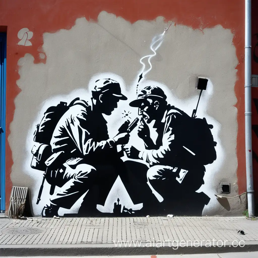 street art  stencil social problem war
