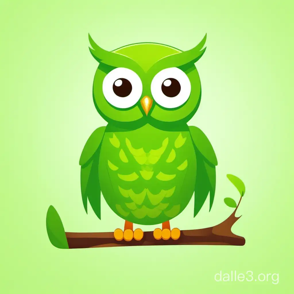 you just started duolingo, so duo the green owl is very happy