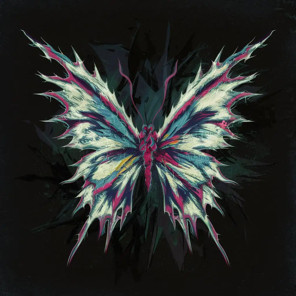 вектор дикая бабочка с острыми крыльями