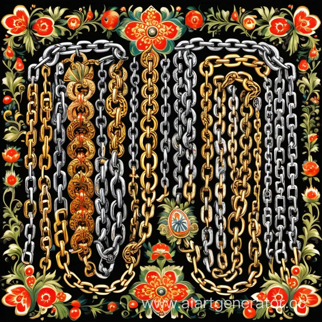 Russian-Folk-Ornament-Painting-Traditional-Chains-Illustration