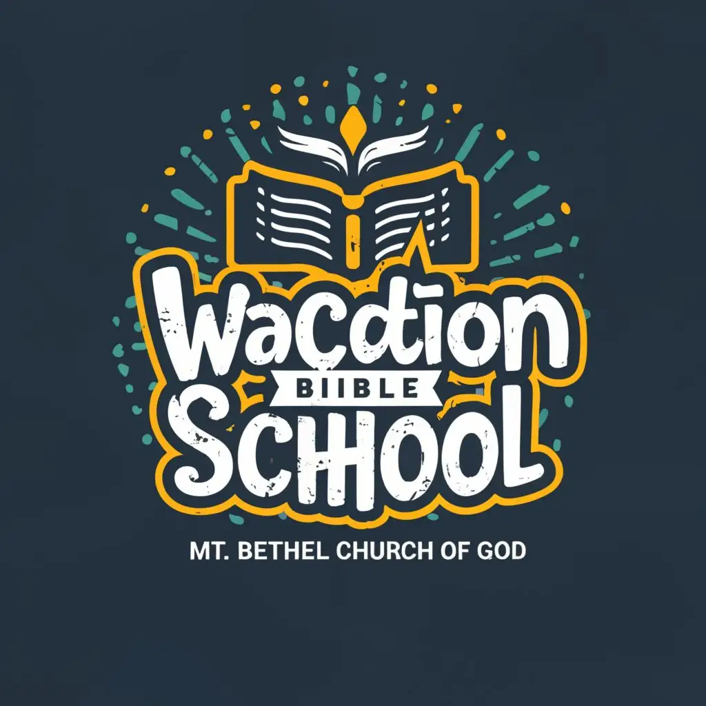 a logo design,with the text "Vacation Bible School
Mt Bethel Church of God", main symbol:bible,Moderate,be used in Religious industry,clear background