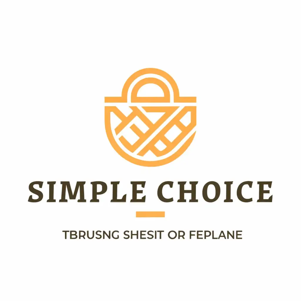 a logo design,with the text "simple choice", main symbol:a baskit,Moderate,clear background