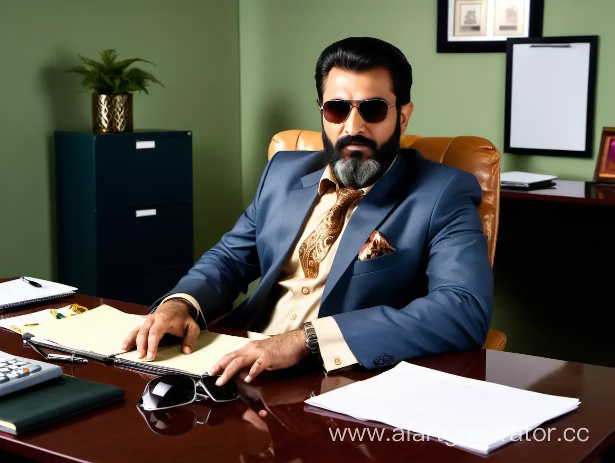 Stylish-40YearOld-Pakistani-Man-in-WellDecorated-Office