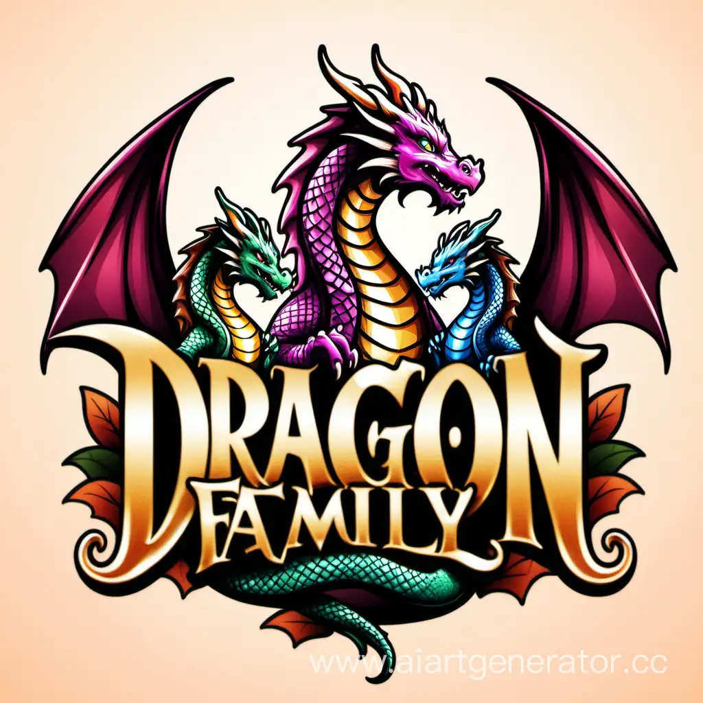 Dragon Family логотип красивым шрифтом