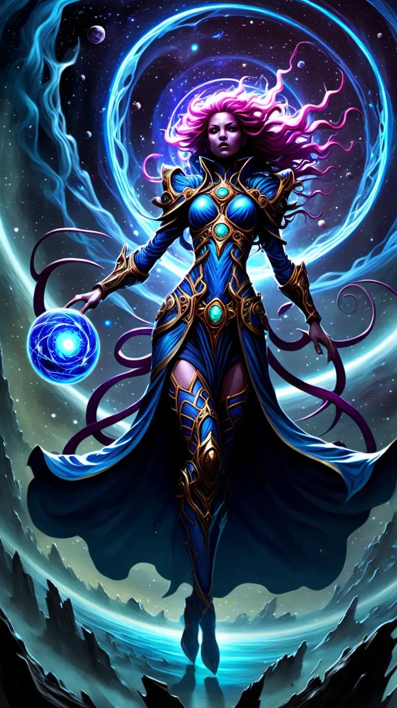 Seraphina embarks on a quest to awaken the Starforged Sentinel, accompanied by Nebulastriders and Umbric Abyssal Weavers:
Guided by the radiant glow of Nebulastriders and the shadowy tendrils woven by Umbric Abyssal Weavers, Seraphina embarked on her cosmic quest. The Umbral Expanse, now a nexus of celestial energies, echoed with the harmonious footsteps of the guardian as she traversed ethereal landscapes.
Nebulastriders danced in cosmic choreography, their radiant constellations illuminating the path ahead. Umbric Abyssal Weavers extended their shadowy tendrils, weaving a protective shroud around Seraphina, shielding her from the astral currents that stirred with newfound intensity.
Intertwined with the cosmic energies, Seraphina ventured beyond the familiar realms of the Umbral Expanse. Celestial gateways beckoned, offering passages to distant dimensions where the Starforged Sentinel's essence awaited awakening.

