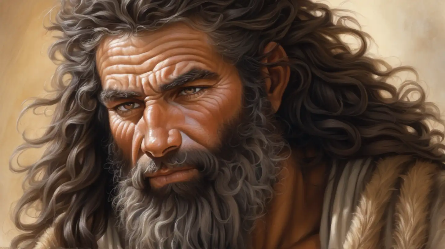 Bearded Hebrew Man in Biblical Attire