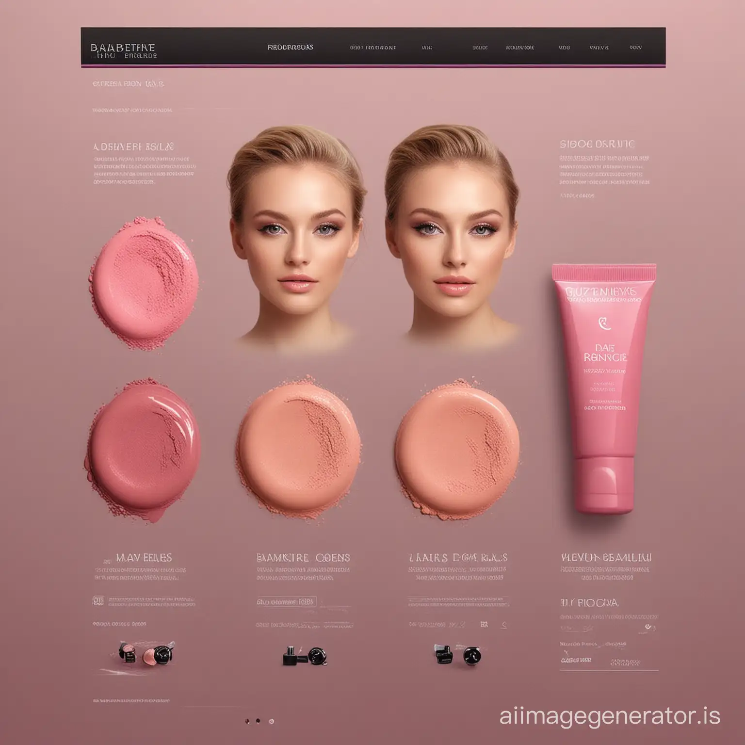 Design for web product details website makeup site
All product details appear with colors and images