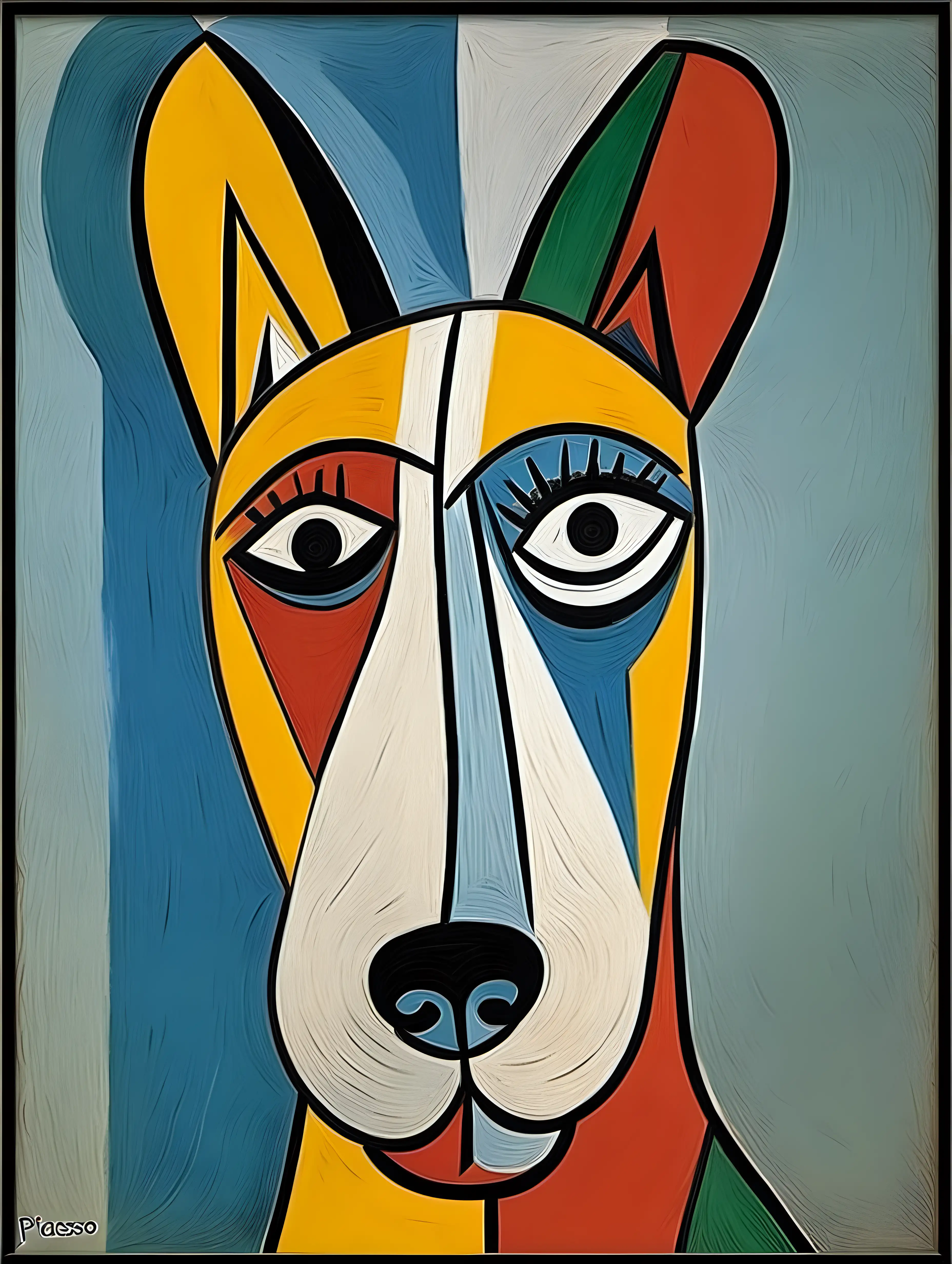 picasso dog face