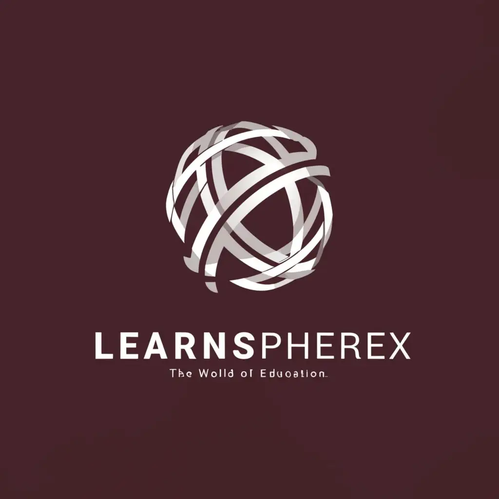 a logo design,with the text "LearnSphereX", main symbol:Sphere,Moderate,be used in Education industry,clear background